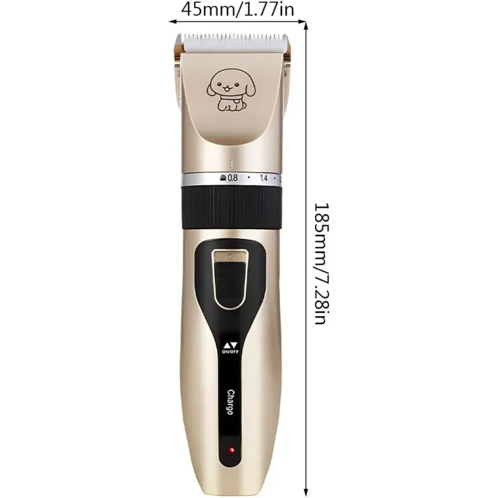 NEW Rechargeable Pet Grooming Clippers with 4 Guide Combs – Gold